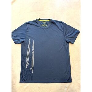 Crazy Shirts Mens Blue Surfboard Tribal‎ Graphic Pima Blend UPF 50 T-Shirt L
